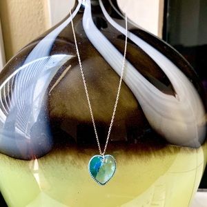Swarovski Crystal Aquamarine Heart Pendant (NWOT)